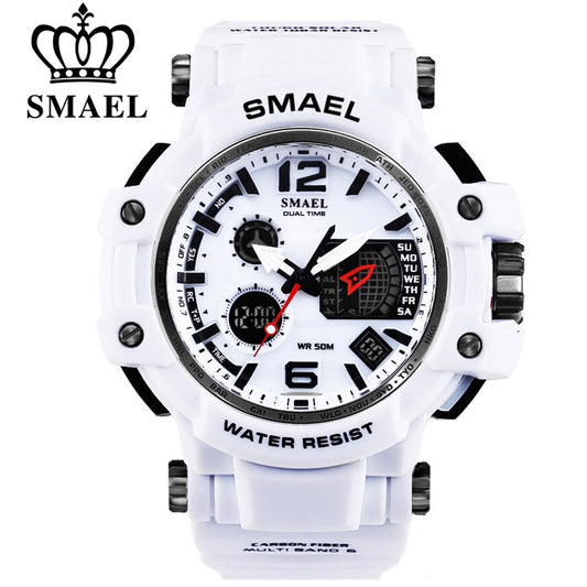 SMAEL Men Quartz Digital Watch Men‘s Sport Electronic Military Wrist watch Male
